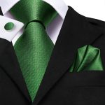 Dubulle Mens Paisely Silk Tie for Men Necktie and Pocket Square Set - Image 3
